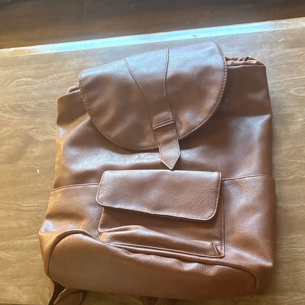Universal Thread Tan Faux Leather Backpack